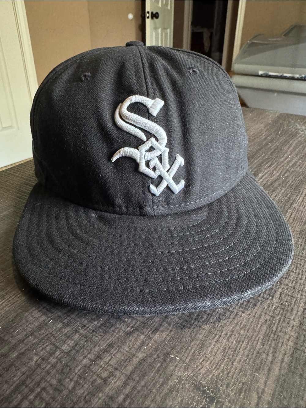 Chicago White Sox New Era 59Fifty Fitted Baseball Cap Hat Black MLB Size 7 1/8